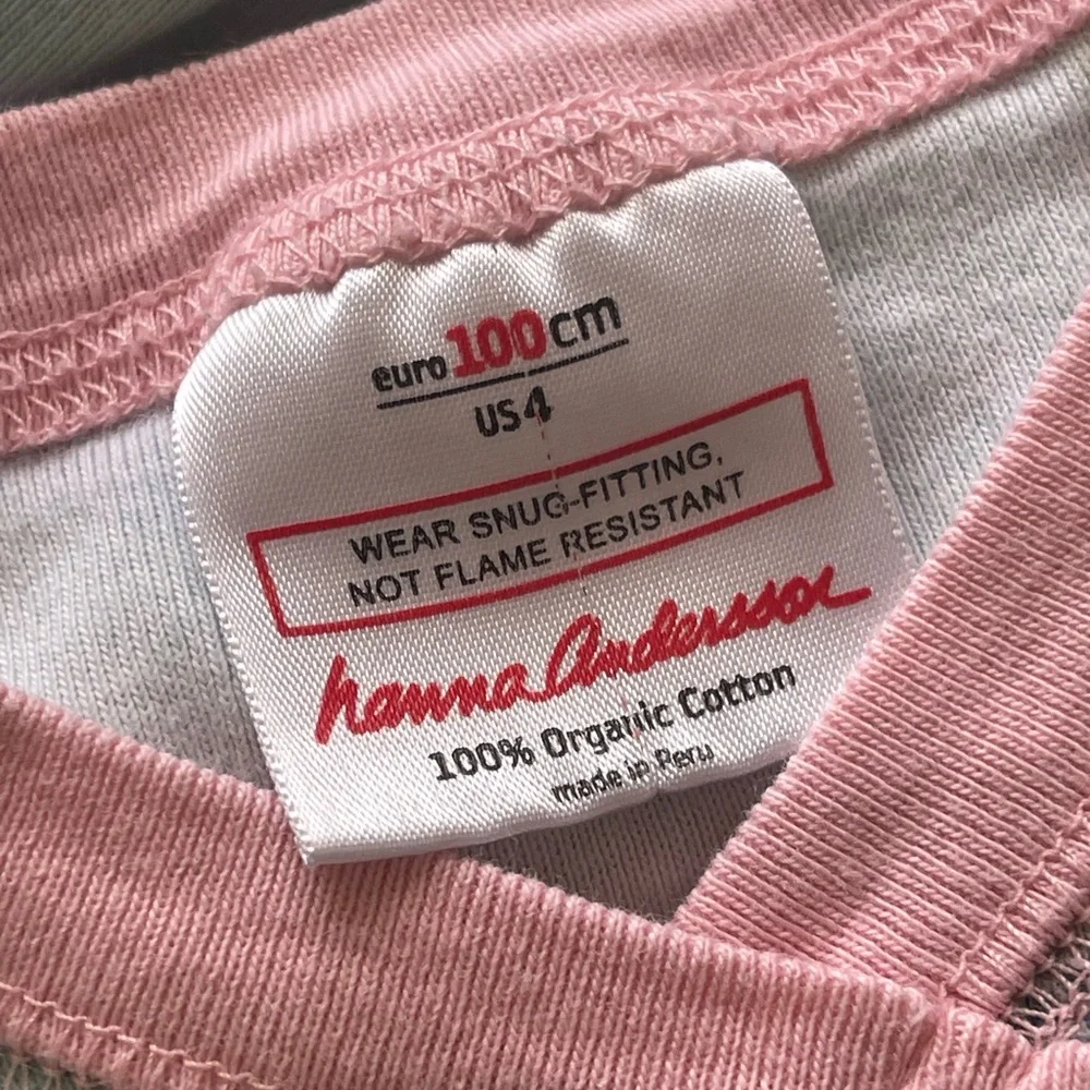 Hanna Andersson Organic Cotton Pajama Top Pastel Spring Print |‎ Size 100 (US 4)